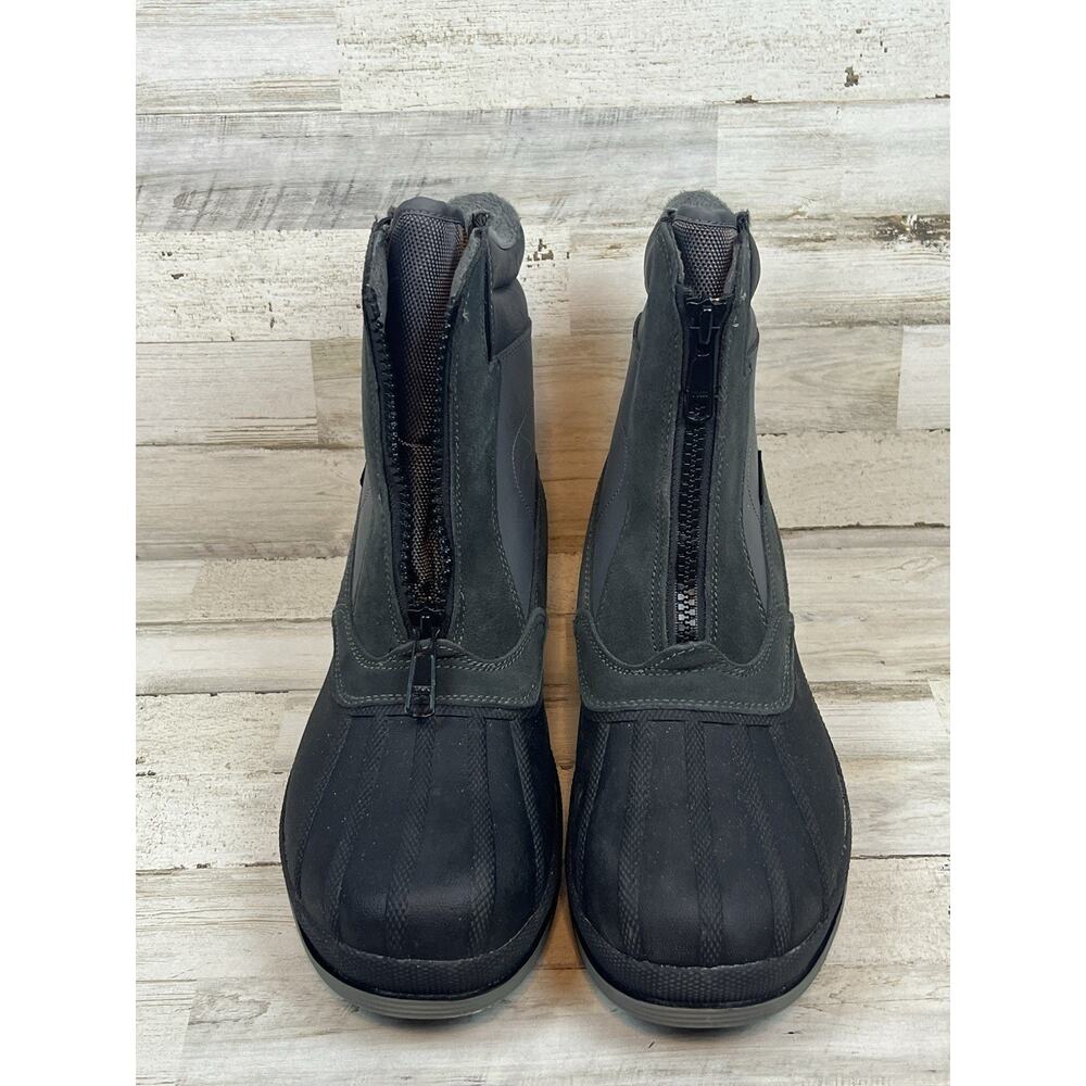 NORTIV 8 Mens 11 Snow Boots Waterproof Insulated Winter Zip Black